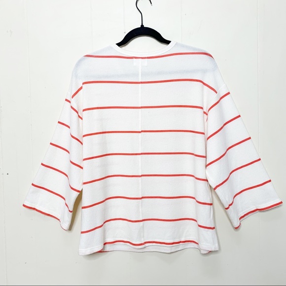 Sundry red & white stripe kimono sleeve top/sweater size 2 (M) - Picture 7 of 9